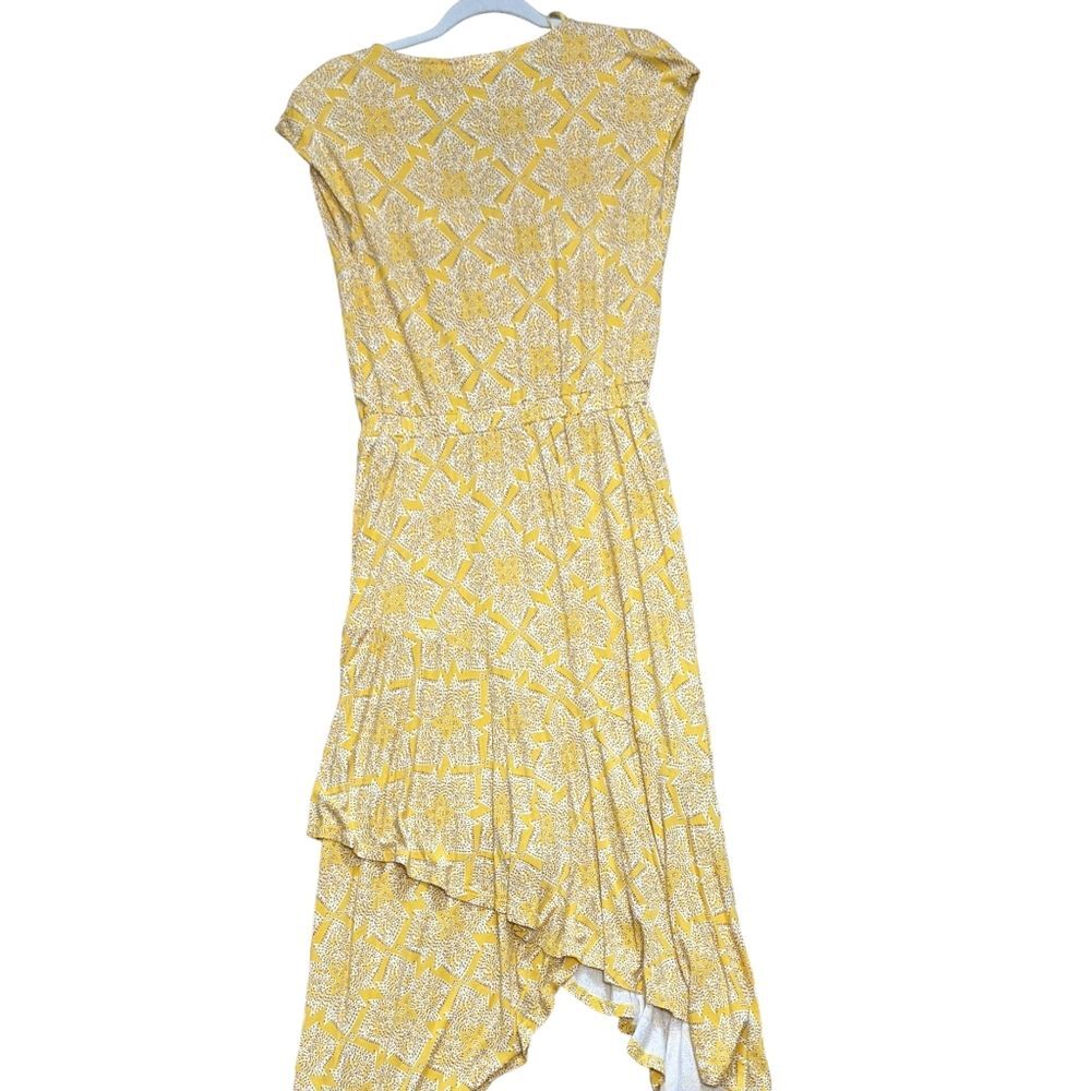 Maeve Fete yellow handkerchief motif midi dress anthropologie Small - Picture 2 of 8